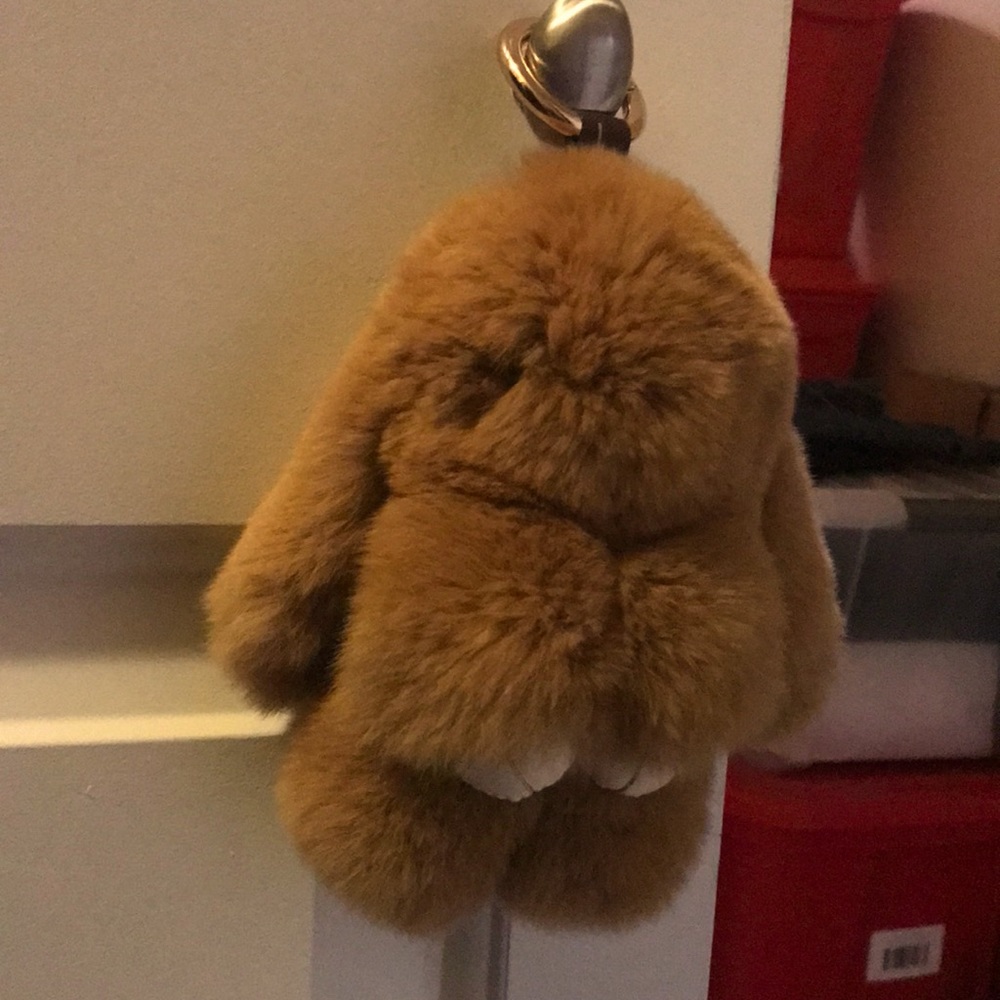 Real fur bag charms